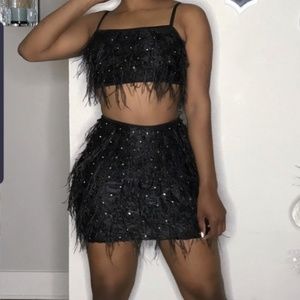 A black 2 piece
